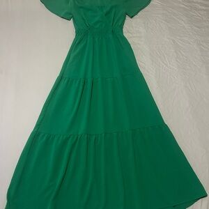 Monteau Vibrant Green Maxi Dress